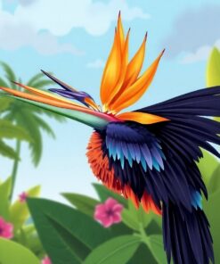 Smoldering Bird Of Paradise Paint By Numbers