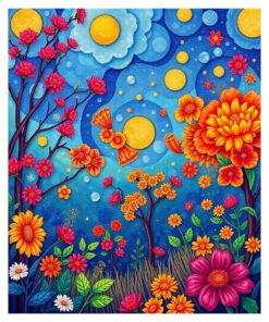 Tropical Pomegranate Paint Numbers