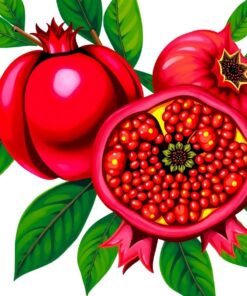 Smoldering Tropical Pomegranate Paint By Numbers