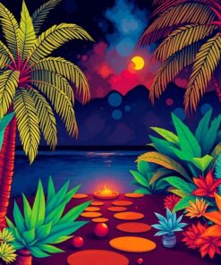 Smoldering Tropics Heritage Light Paint By Numbers