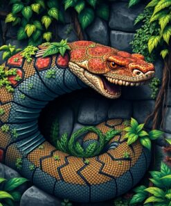 Jungle Snake Paint Numbers