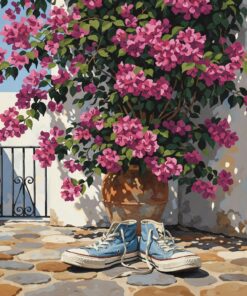 Sneakers Beneath The Bougainvillea Paint By Numbers