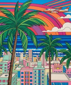 Soaring Above Miami Palms Paint By Numbers