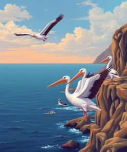 Vintage Pelicans Paint Numbers