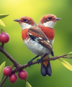 Soft Olive Fig Bird Paint By Numbers