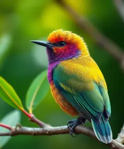 Soft Olive Fig Bird paint by numbers