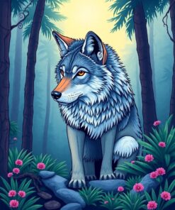 Trail Wolf Paint Numbers