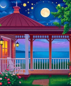 Moonlit Veranda Paint Numbers