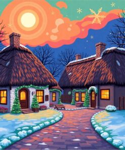 Solstice Under Thatch Roofs Paint By Numbers