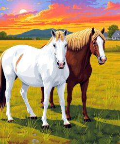 Southern Estate Grazing Steeds Paint By Numbers