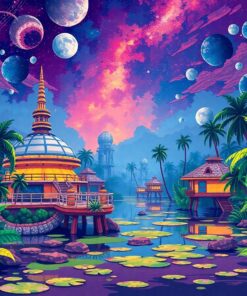 Spaceport In Tropical Swamps Paint By Numbers