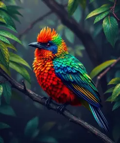 Spangled Cotinga Jungle Shadows Paint By Numbers