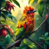 Spangled Cotinga Jungle Shadows paint by numbers