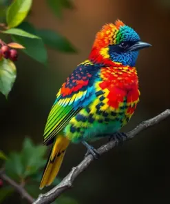 Spangled Cotinga paint by numbers