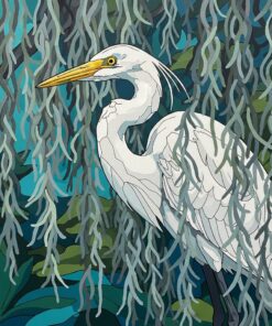 Spanish Moss Bird Realism Paint By Numbers