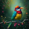 Spanish Moss Bird Realism Paint By Numbers