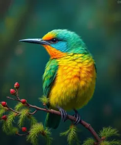 Spanish Moss Bird Realism paint by numbers