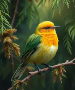 Spanish Moss Bird Realism Paint By Numbers