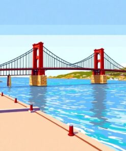 Spanning The Azure Bay Paint By Numbers