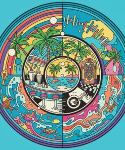 Spinning Tropical Diner Vinyl Paint By Numbers