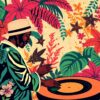 Spinning Tropical Jazz LPs Paint By Numbers