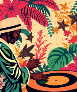 Spinning Tropical Jazz LPs Paint By Numbers