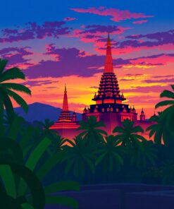 Tropical Dusk Paint Numbers