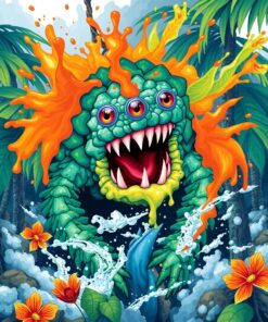 Tropical Cryptid Paint Numbers