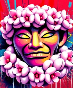 Sprayed Realistic Lei Icon Paint By Numbers