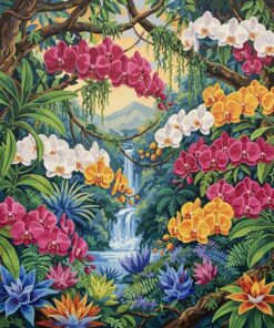 Spring Canopy Orchids Paint By Numbers