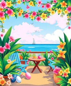 Tropical Cabana Paint Numbers