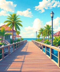 Tropical Boardwalk Paint Numbers