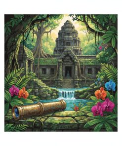 Spyglass Overgrown Tropical Temple Paint By Numbers