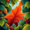 Realistic Leaves Paint Numbers