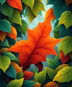 Realistic Leaves Paint Numbers