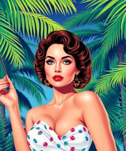 Tropical Palms Paint Numbers