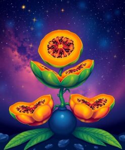 Tropical Papayas Paint Numbers