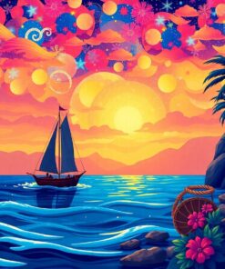 Starlit Polynesian Ocean Voyage Paint By Numbers