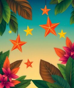 Tropical Leaves Paint Numbers