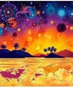 Stars Over Tropical Maps Paint By Numbers