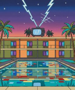 Static Over Motel Pool Paint By Numbers