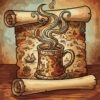 Steaming Brew Antique Map Paint By Numbers
