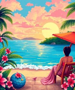 Steaming Into Tropical Romance Paint By Numbers