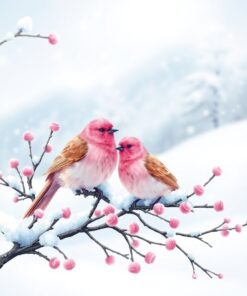 Pink Birds Paint Numbers