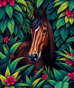 Tropical Ferns Paint Numbers