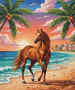 Steed On Cuban Shores Paint By Numbers