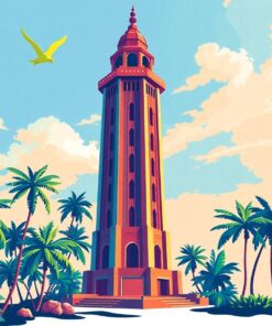 Stepped Tower Tropic Flight Paint By Numbers