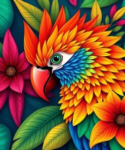 Stitching Tropical Plumage Paint By Numbers
