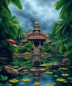 Temple Moat Paint Numbers