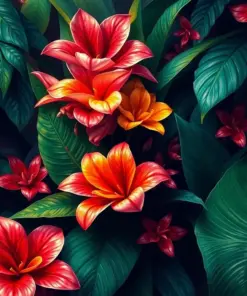 Stray Beneath Tropic Blooms Paint By Numbers